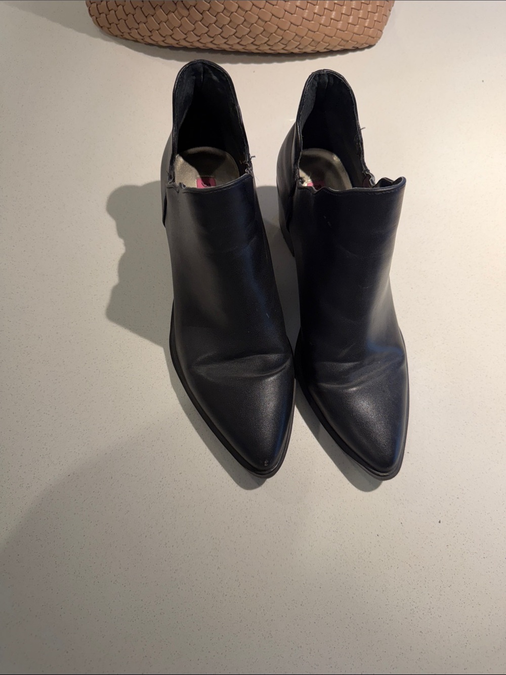 Betsey Johnson Black Pointed Toe Ankle Booties